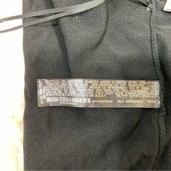 ZARA Knit black halter top open back with adjustable self tie M - Picture 13 of 13